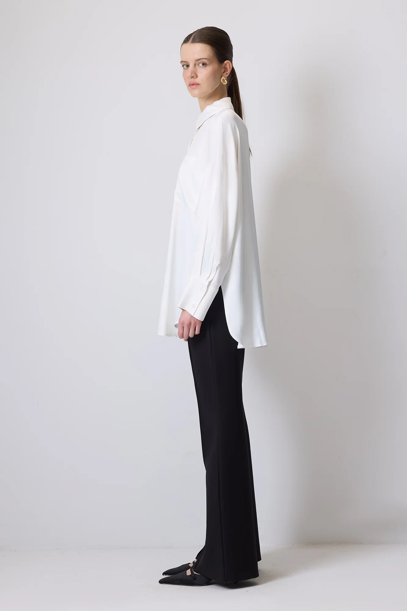 RELAX FIT SATIN SHIRT - Image 4