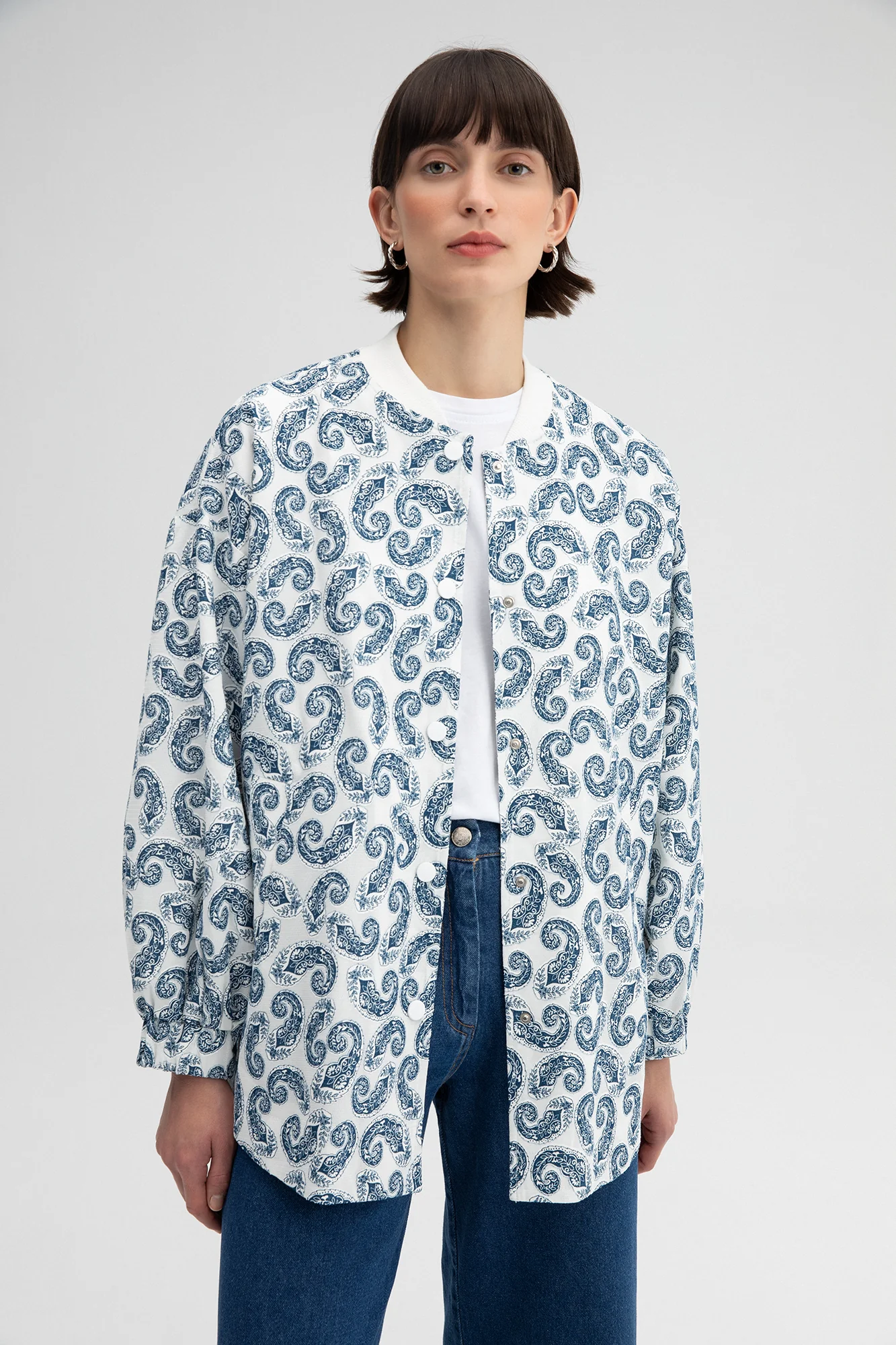 PATTERNED BOMBER JACKET - Image 6