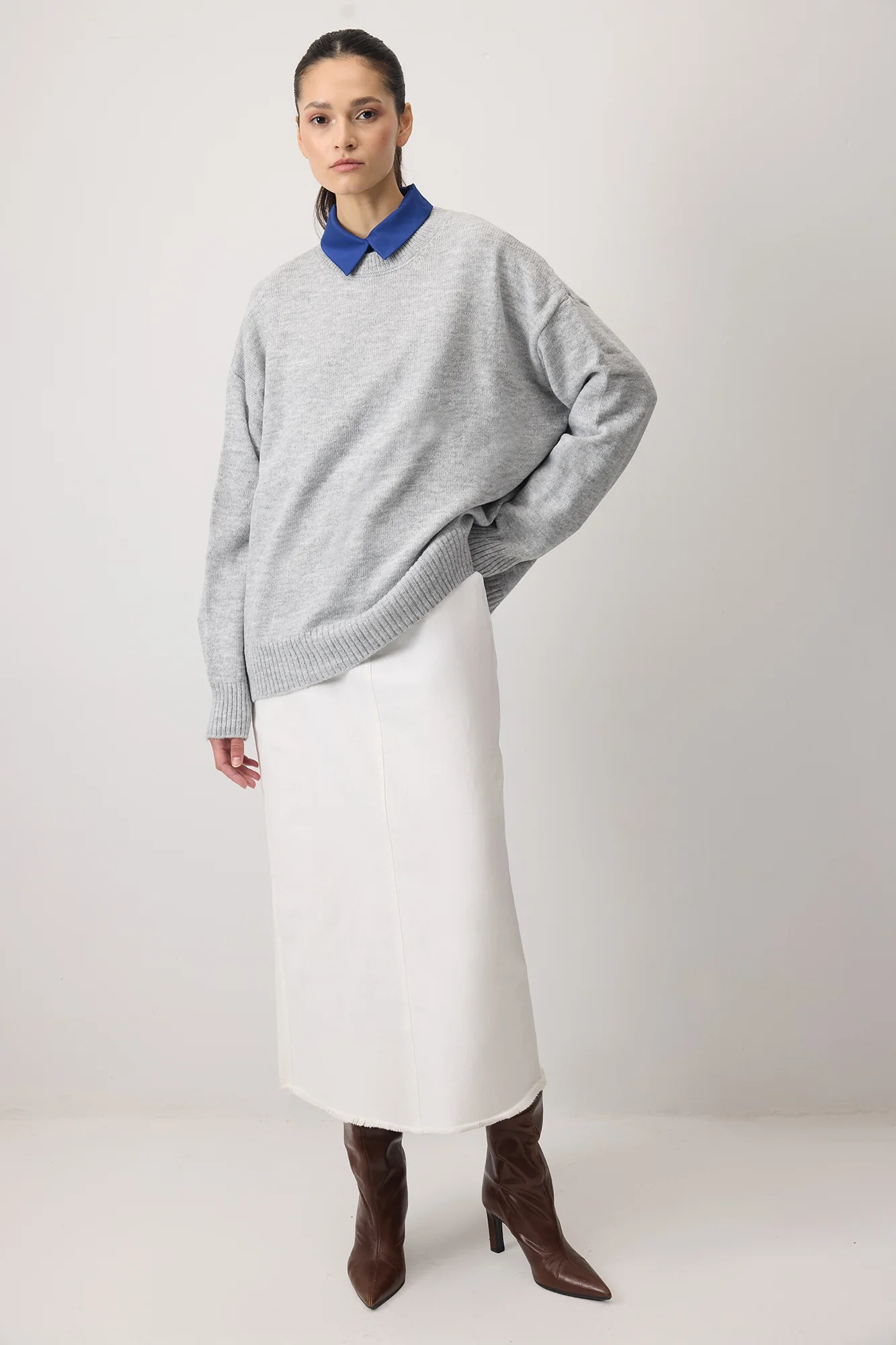 SOLID COLOR OVERSIZE SWEATER