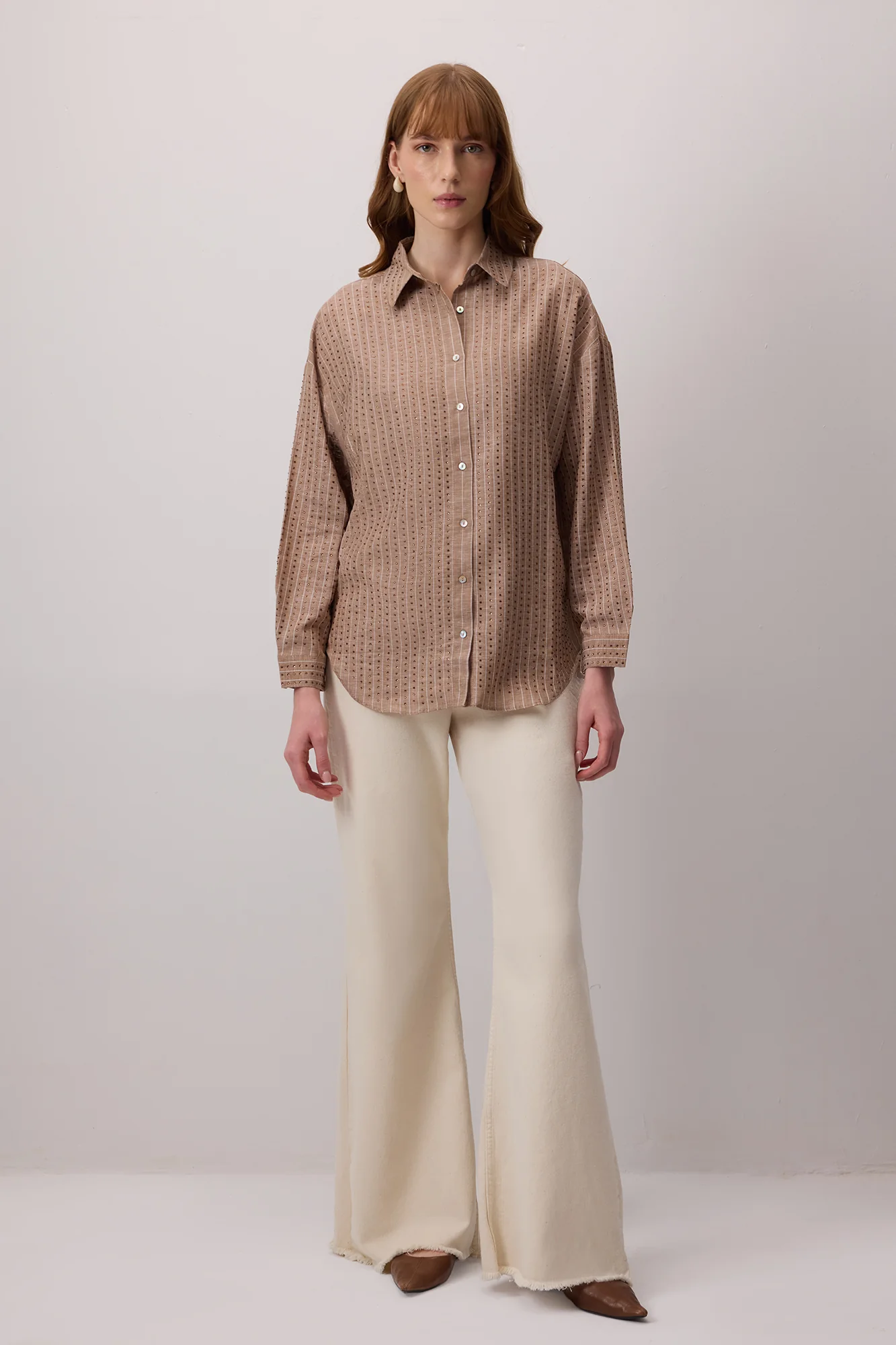 STONE PRINTED OVERSIZED SHIRT