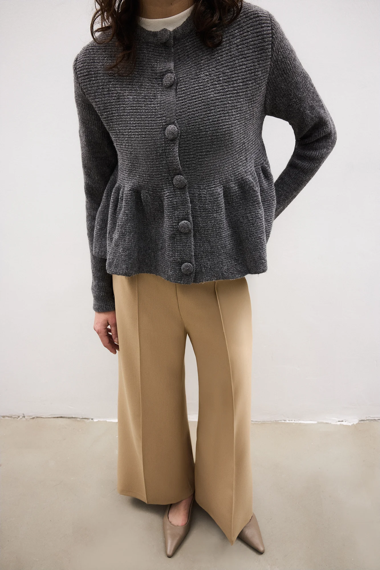 PEPLUM KNİTTED CARDİGAN - Image 2